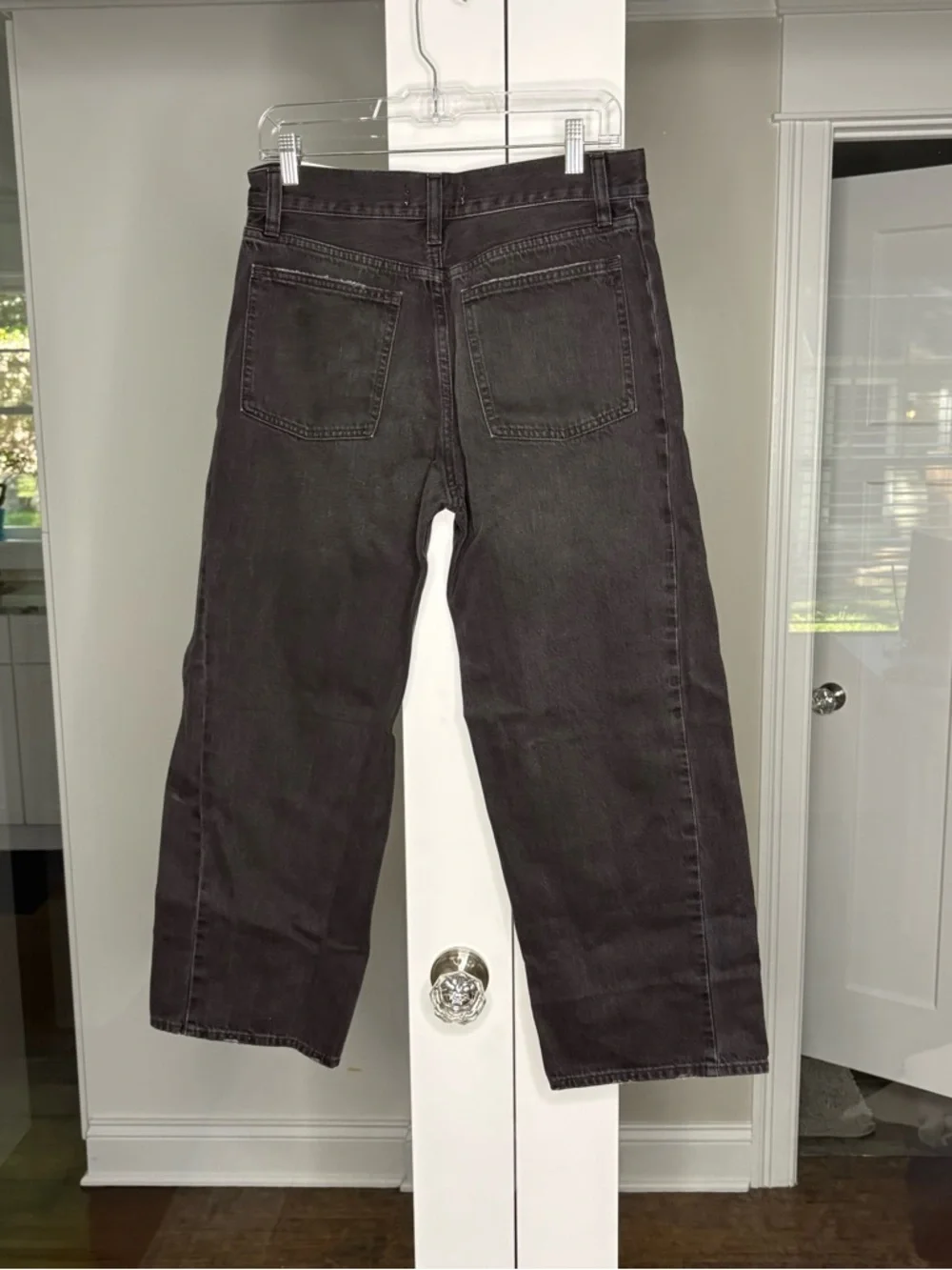 NWT Madewell Pieced Barrel-Leg Jeans Ashen Black Wash